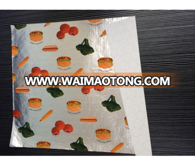 paper aluminum packaging,aluminum paper for food hamburger sandwich wrapper